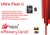 64GB MicroSD Memory card for YI Technology YI 360 VR Camcorder | Class 10 80MB/s