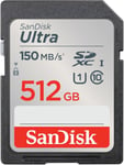 SanDisk Ultra SD Memory Card 512GB SDXC SDHC Class 10 UHS-I For Cameras FULL HD