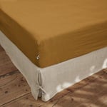 Drap housse 160x200 cm Lin Caramel