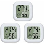 Groofoo 3 Pcs Mini Thermomètre Intérieur Numérique Hygromètre, Humidité Température lcd Affichage Bluetooth Capteur sans Fil Thermomètre pour