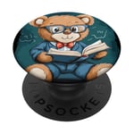 Leçons amusantes avec ours en peluche éducateur pour homme et femme PopSockets PopGrip Adhésif