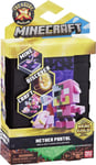 Minecraft Playset Figurine Nether Portal Caractères Aléatoires Surprise Random