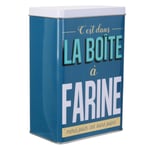 Boîte de Conservation "Ma Boîte à Farine" 18cm Bleu