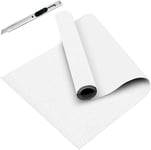 Feutrine Autocollante Blanc-40 * 200 Cm Tissu-Feutre, Épaisseur 2 Mm Feutrine Adhésive Pour Doublure De Boîte, Cadre Photo, Pied De Chaise, Diy, Halloween, Voiture(1 Rouleau Feutrine)