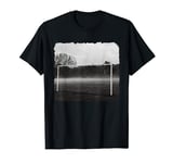 Hackney Marshes Goals East London England B&W Photo Distress T-Shirt