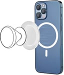 metisinno【2Pack】Magnetic Base for iPhone 13 12 MagSafe Accessories Intended for PopSocket Collapsible Grip and Stand【Removable Wireless Charging Compatible Mag Safe Case Must Use】- Grey