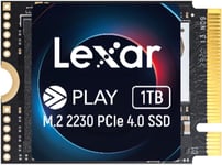 Play 2230 PCIe 4.0 SSD Interne 1To, M.2 2230 PCIe Gen4x4, jusqu'à 5200 Mo/s en Lecture, 4700 Mo/s en écriture, Disque SSD Interne Compatible avec Steam Deck, ASUS ROG Ally (LNMPLAY001T-RNNNG)