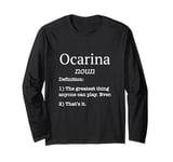 Ocarina Players / Ocarina Beginner / Funny Fake Definition Long Sleeve T-Shirt