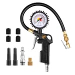 CZC AUTO Multifunction Tyre Pressure Gauge with Inflator, 220 PSI with... 