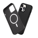 RHINOSHIELD Case Compatible with [iPhone 14 Pro Max] SolidSuit Compatible with Magsafe - Shock Absorbent Slim Design Protective Cover with Premium Matte Finish 3.5M/11ft Drop Protection-Classic Black