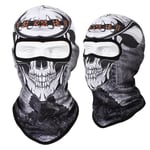 Moottoripyörä Balaclava Skull Print Moto Kokonaamari Tuulenpitävä Hiihto Pään Kaulanlämmitin Pyöräily Biker Huppu Lippalakki Miesten kypärävuori