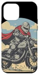 Coque pour iPhone 12 mini Moto cool avec conducteur chevalier pour homme et femme