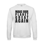 Sweat Shirt Homme Citations Célèbres Emmanuel Macron Make Our Planet Great Again Politicien