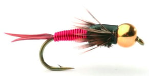 Umpqua Copper John Red Nymfe Beadhead - 14