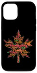 iPhone 12/12 Pro Thanksgiving Maple Leaf Word Cloud Turkey Day Fall Tradition Case