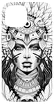 iPhone 15 Aztec Warrior Queen Blackwork Tattoo Flash Case