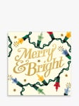 Woodmansterne Merry & Bright Fairy Lights Christmas Card