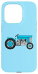 Coque pour iPhone 15 Pro Bleu Vintage Tracteur Fermier Agriculteur Papa Grand-Père