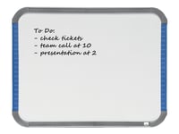 Nobo Slimline - Whiteboard-Tavla - 220 X 280 Mm - Magnetisk - Ljust Vit - Ram I Blått/Silver