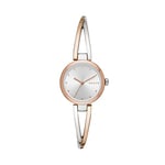 DKNY Watch for Women Crosswalk, Three Hand movement, 26mm Rose Gold Stainless Steel case with a Stainless Steel strap, NY2791