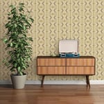 A.S. Création Retro 70's Panel Wallpaper Brown/Green Retro Chic 395333 8.50m x 0.53m Paste The Wall