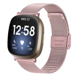 Fitbit Versa 3 armband i rostfritt stål rose pink