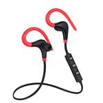 OIUY Bluetooth Earphone Wireless Headphones Mini Handsfree Stereo Bluetooth Headset With Mic Hidden Earbuds For IOS Android (Color : Red)