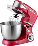 Stand Mixer Cake Mixer Kalorik Vintage Retro Polka Dot 1000w 5LT 6 Speeds Red