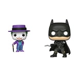 Funko POP! Heroes: Batman 1989 - The Joker With Hat and Cane - 1 in 6 Chance Of Receiving A Rare CHASE variant POP! 47709 & POP Movies: The Batman - Batman,Multicolor,59278