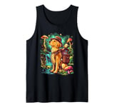 Aesthetic Golden Retriever Graphic Cute Dog Men Women Kids Tank Top