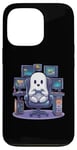 iPhone 13 Pro Funny Ghost Gamer Halloween Console PC Cute Gaming Ghost Case