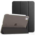 TiMOVO Coque pour iPad Pro 11 Pouces M4 2024, Coque Fine avec Support pour iPad Pro 11" 5e Gén, Étui Intelligent avec Dos Translucide Prend en Charge Pencil Pro & Pencil (USB-C) - Noir