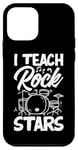 Coque pour iPhone 12 mini J'enseigne aux stars du rock un professeur de musique drôle