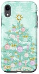 Coque pour iPhone XR Décoration d'hiver pour sapin de Noël Vert menthe pastel