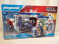 PLAYMOBIL City Action 70568 : Poste de police et cambrioleur-moto-Neuf,scellé