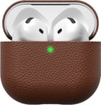 Keybudz Artisan Series Leather Case - Skórzane Etui Ochronne Do Airpods 4 Gen.(Natural Brown)