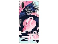 NOVAGO Compatible Huawei P20 Coque Souple résistante Anti Choc avec Impression de qualité(Flamant Rose 1)