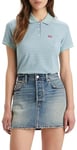 Levi's Women's Hm Polo Shirt, Badlands Stripe Blue Surf, XS