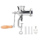 Stainless Steel Meat Mincer, Manual Meat Grinder with Stuffer Tubes Hand Cranking Grinding Machine for Kitchen Mincing Grinding Meats Pork Beef Noodles Pepper #8