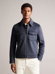 Ted Baker Somerss Zip Through Wool Blend Trucker Jacket