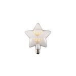 Ampoule LED créative en forme de cœur avec grande bouche à vis, lumière étoile, lumière jaune chaude, ampoule décorative irrégulière