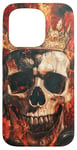 Coque pour iPhone 15 Pro Crâne Or Couronne Serpents Crâne Art Gothique Rose