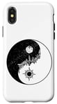Coque pour iPhone X/XS Drôle Yin Yang Occulte Lune Soleil Blanc Noir Méditation