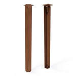 Lot de 2 pieds DECO-GEM pour table mange debout en acier finition époxy marron à visser, H.86 cm