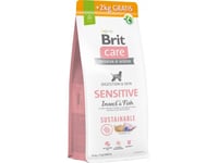 Brit Care Dog Sustainable Sensitive Insect & Fish - Tørfoder Til Hunde - 12 + 2 Kg