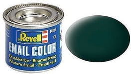 REVELL, Matte black green enamel paint 14ml, , REV32140