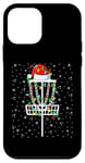 Coque pour iPhone 12 mini Disc Golf Christmas Funny Disc Golf Chapeau de Père Noël Lumière