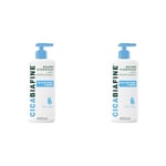 Cicabiafine - Baume Hydratant Anti-Dessèchement (flacon-pompe de 400 ml) – Baume réparateur pour peaux très sèches à irritées – Baume apaisant sans effet gras (Lot de 2)