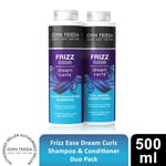 John Frieda Shampoo & Conditioner Duo Pack Frizz Ease Dream Curls, 500ml