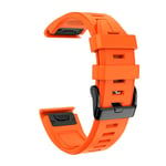 Eariy Silicone Replacement Strap Compatible with Garmin Fenix 6S / 6Spro, Quick Release Watch Strap, Light and Comfortable, Multiple Colours, Orange